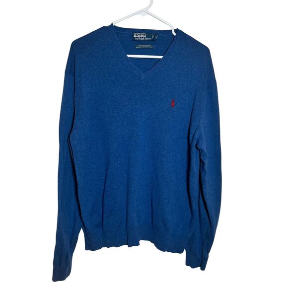 Ralph Lauren Other - Polo Ralph Lauren Pima Cotton Sweater Large Blue Preppy Lightweight